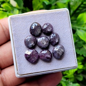 Rose Cut Ruby Sheen Sapphire Free Forms Lot Gemstone, 34.40 Caret Size 10-11 MM,