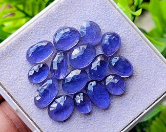 Iolite Rose Cut Free Form Flat Backs Lot Gemstone, 22.00 Caret Size 8-11 MM,