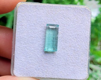 Tourmaline Faceted Cut Octagon Shape Loose Gemstone, 2.30 Caret Size 6x12 MM,