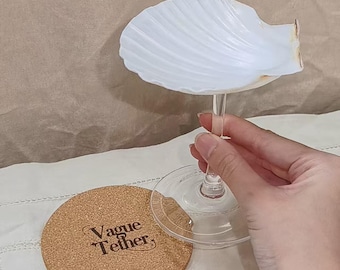 Juego de 2 copas de martini con forma de concha, copas de vino con forma de concha, regalo para damas de honor en bodas en la playa, despedidas de soltera, regalo de aniversario 2026