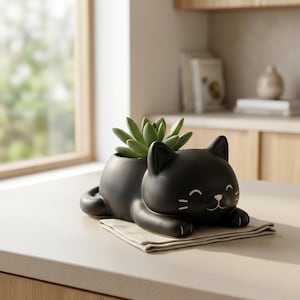 Kattkruka för små suckulenter, Studio Ghibli-inspirerad design