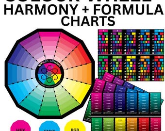 Color Wheel Harmony Chart: Color Selection Guide (digital Download) - Etsy