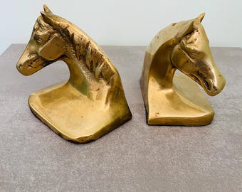 Lot de 2 presse-papiers – Tête de cheval en laiton