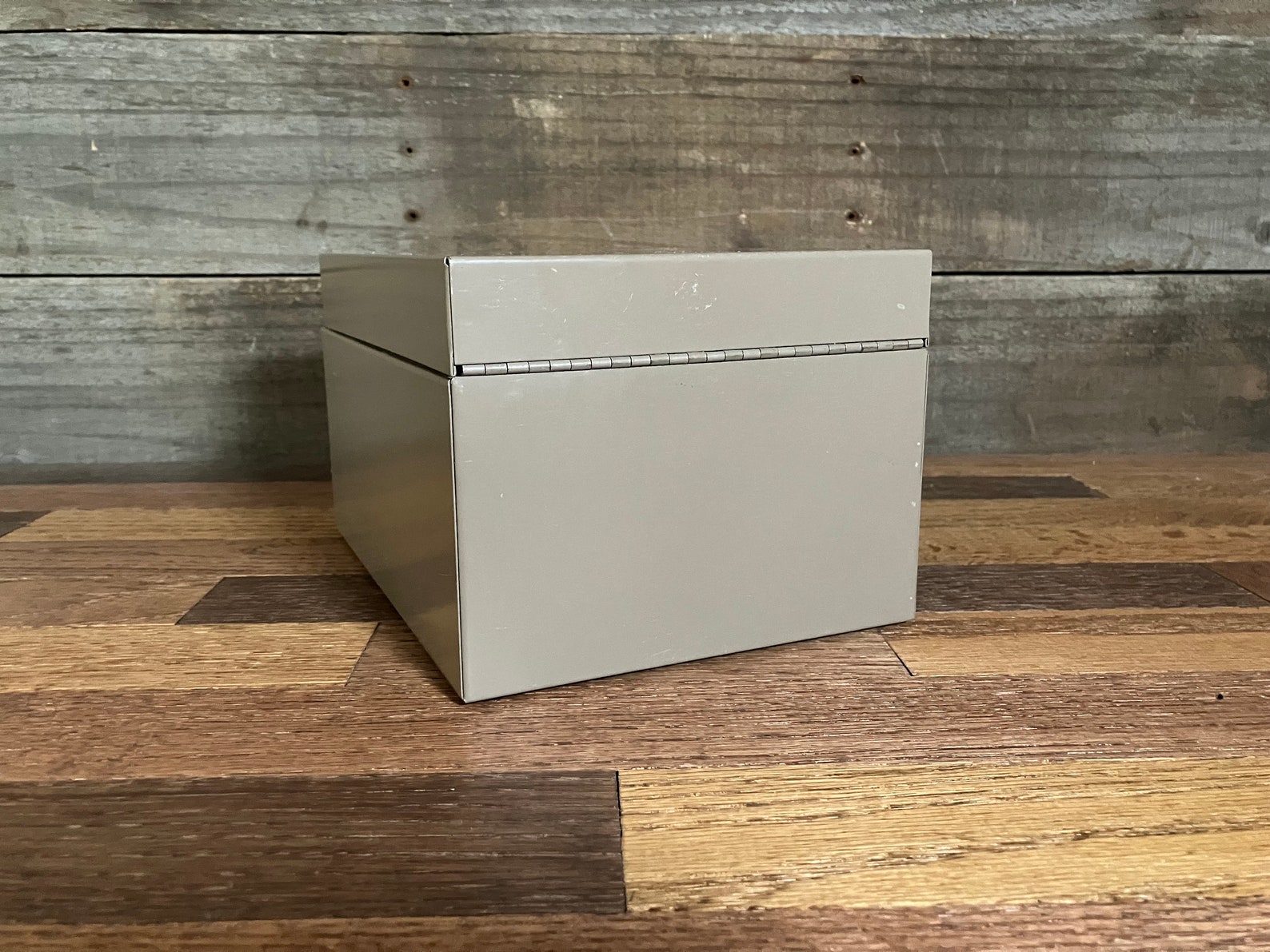 MCM Industrial Card File Storage Box Beige, Metal Madmen Office ...