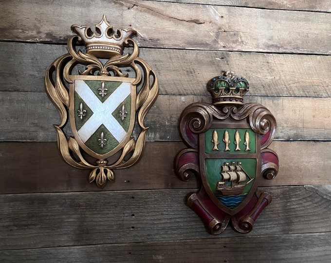 Photo inspiration: Picture Idea: Burwood Coat Of Arms Family Crest Plaques Set Of 2
