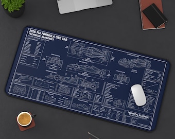 Tapis de souris avec plan de Formule 1 | Tapis de souris à motif de course