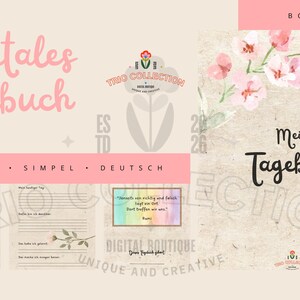 Il semplice diario digitale - Il tuo spazio per la consapevolezza e la riflessione (tedesco - design botanico)