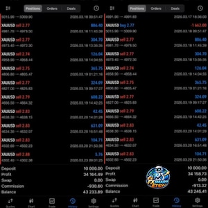 Puede incluir: Una pantalla de teléfono móvil muestra una interfaz de aplicación de trading con datos financieros. La pantalla muestra información del mercado en tiempo real, incluyendo pares de divisas, órdenes de compra/venta y cifras de ganancias/pérdidas. La interfaz de la aplicación es oscura con texto blanco.