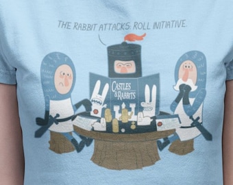 Castles & Rabbits - Killer Rabbit Shirt, T-Shirt Unisex, Ladies Slim Fit, plus size