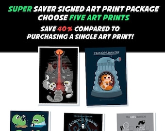 SUPER (5 pieces) Saver Artprints - save 40 % compared to single art print purchase