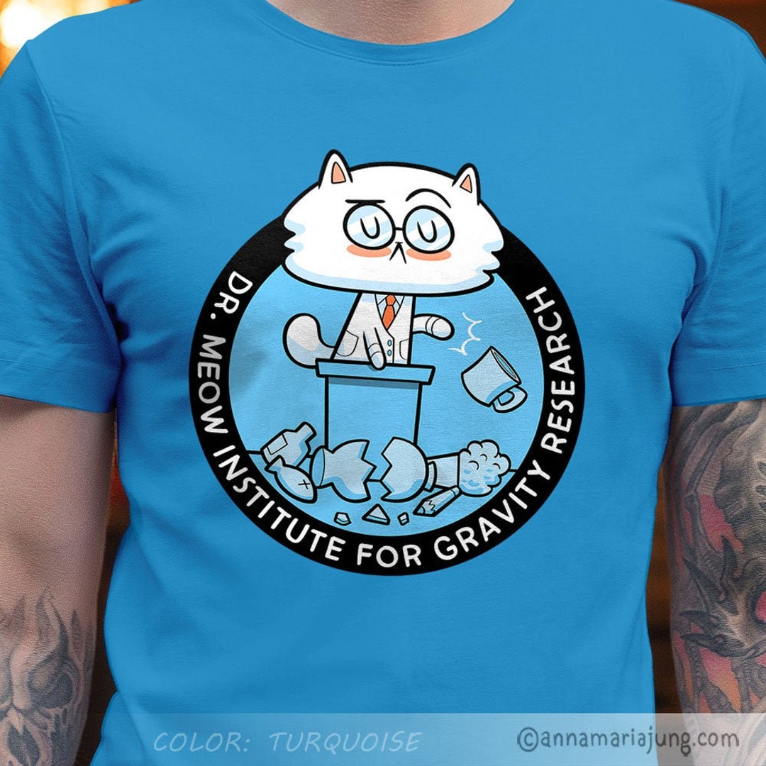 Gravity Research Cute Science Shirt, Cute Cat Shirt, Cat Scientist, Cat