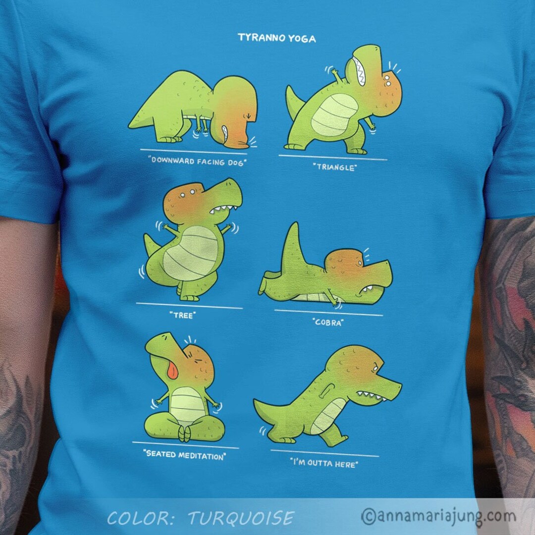 Trex Tries Yoga Funny Yoga Shirt, Yoga Lovers, Yoga Tshirt, Yoga Gift, Trex Shirt, Tshirt