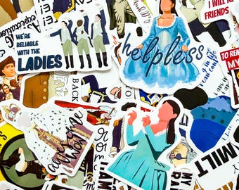 50pcs Hamilton Stickers, Broadway Musical Stickers, Theater Fan Art Stickers, Show Quote Stickers, Waterproof Stickers for Teens