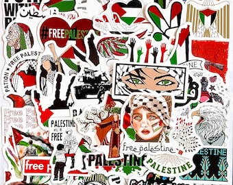 50 pegatinas de Palestina, paquete de pegatinas de Palestina, pegatinas de Palestina gratis