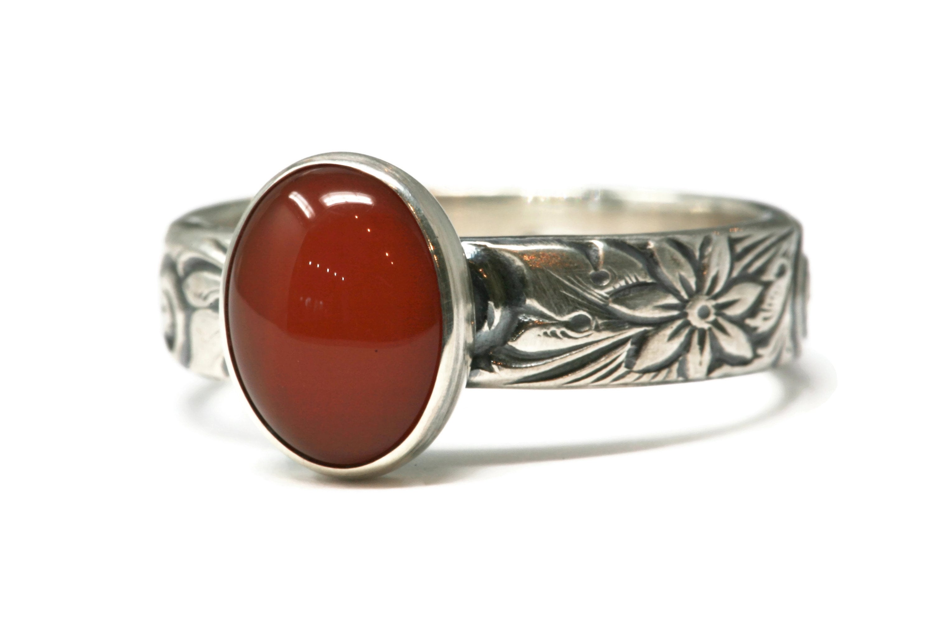 アクセサリー Vintage Silver & Carnelian Signet Ring Carnelian Signet - Etsy