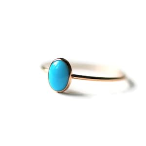 Arizona Turquoise 14K Gold Filled Skinny Ring Sizes 5-8