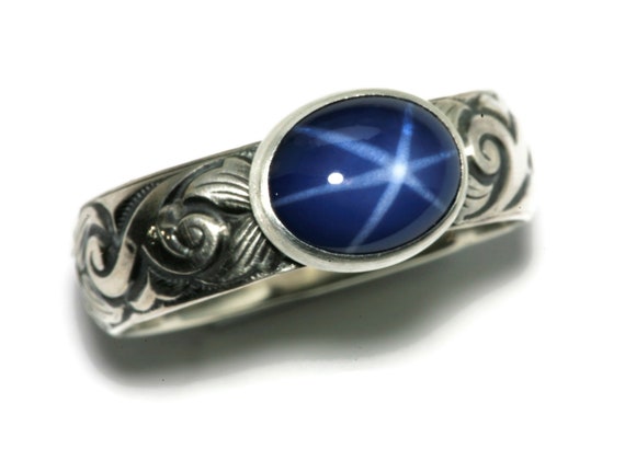 Vintage blue deals star sapphire ring