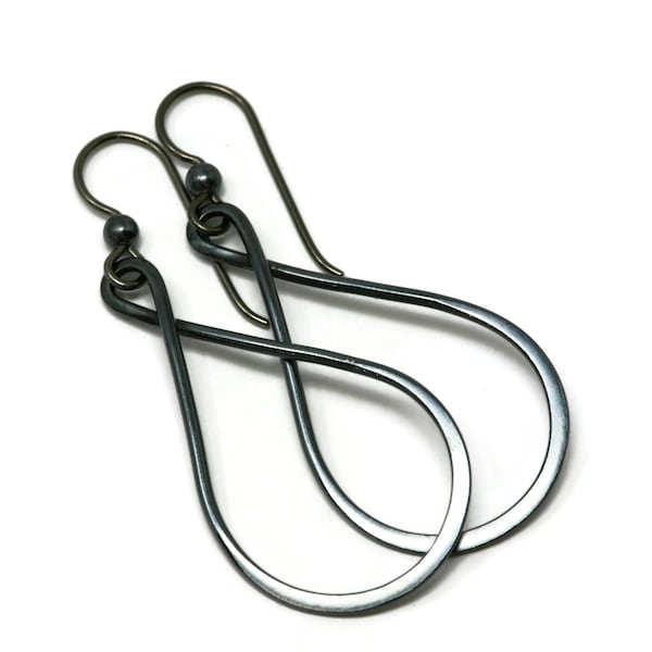 Gunmetal 20MM Inside Out Hoop Earrings main image 0