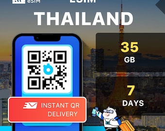 Thailand eSIM | 35Gb - 7Days | Instant QR Delivery | 4G/5G | Gohub
