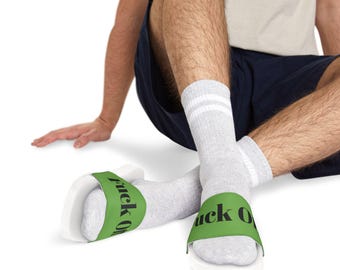 Green 'Fuck Off' Slide Sandals | Removable Strap Slides