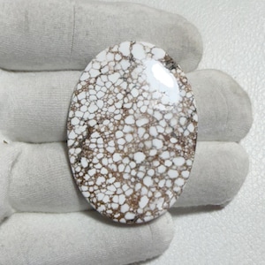 Natural Wild Horse Magnesite Cabochon, Brown White Gemstone, Loose Cabochon for Jewelry Making