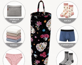 Handmade Fabric Bag Holder, Kitchen Storage Organizer, Multi-Purpose Bag Dispenser