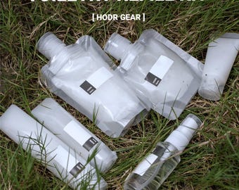 Ultralight Toiletry Refill Kit, 60g Empty Travel Bottles and Containers for Backpacking