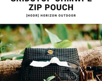 Ultralight UHMWPE Gridstop Zip Pouch, Hanging Tissue Pouch and Camp Organizer for Hiking