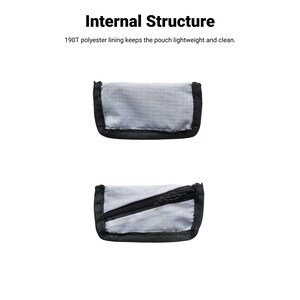 Pu&ograve; includere: Due piccole tasche rettangolari. La tasca superiore &egrave; chiusa, mentre la tasca inferiore &egrave; aperta con una cerniera nera. Entrambe le tasche hanno un interno grigio chiaro e finiture nere. Il testo in alto recita "Internal Structure".