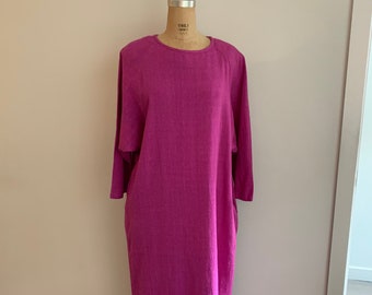 Sangam Imports Fuchsia dolman sleeve 80s caftan