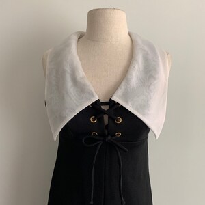 Junior Vogues 70s black disco maxi dress w/organza collar-Size XS/S image 1