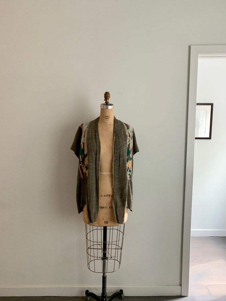 Jeanne Walton vintage wearable art jacket/vest-one size image 1