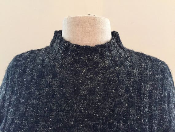 Nipon Studio mock turtle crop wide rib sweater ch… - image 5