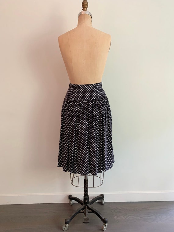 Valentino Miss V silk pleated polka dot skirt - image 8