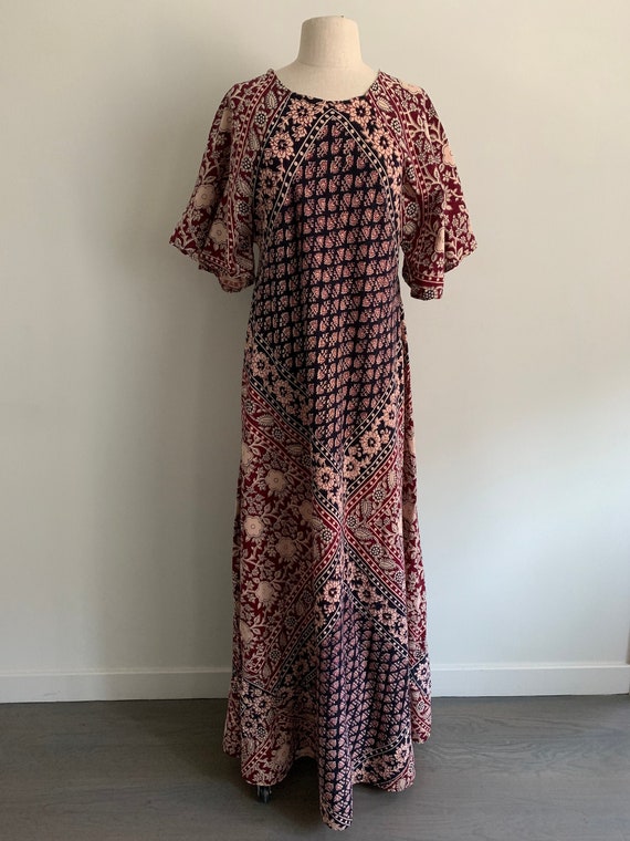 Boho Block Print cotton caftan