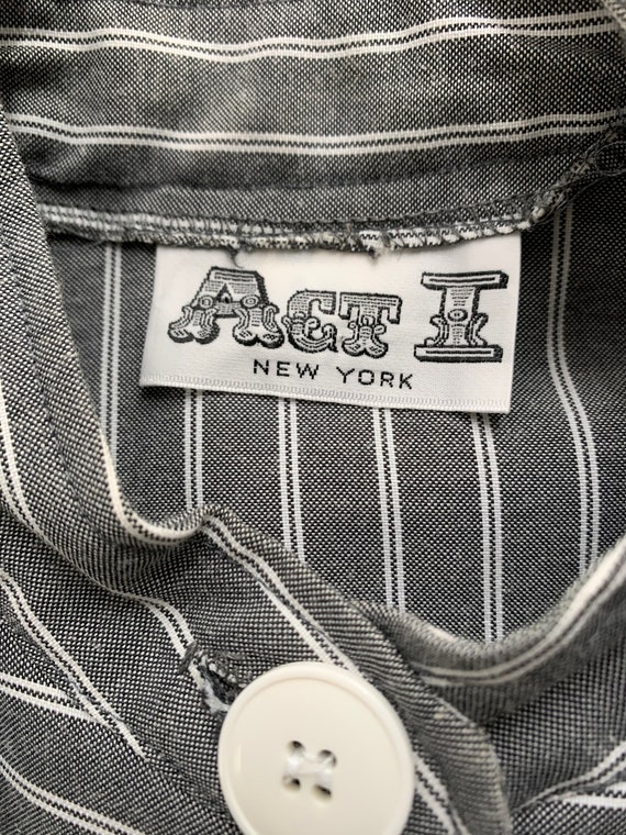 Fantastic 80s Act 1 New York pinstripe sleeveless… - image 10