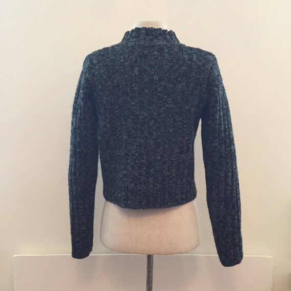 Nipon Studio mock turtle crop wide rib sweater ch… - image 3