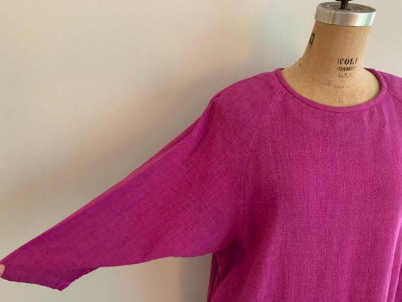 Sangam Imports Fuchsia dolman sleeve 80s caftan - image 4