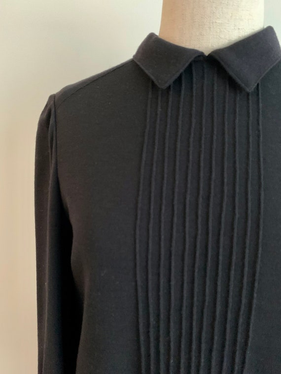 Lovey classic wool knit Adele Simpson collared dr… - image 4