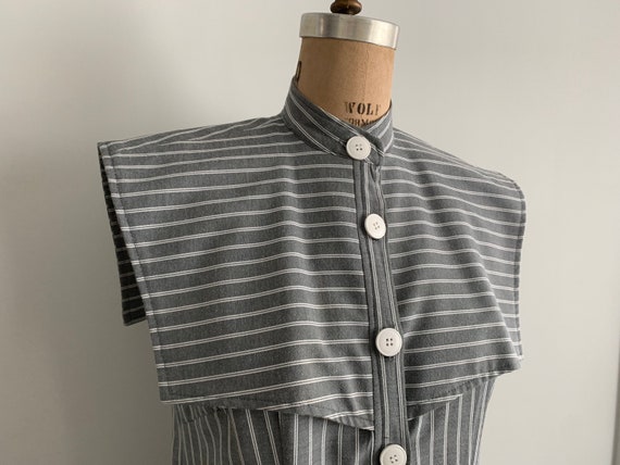 Fantastic 80s Act 1 New York pinstripe sleeveless… - image 6