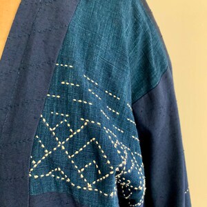 Chigyo hand made indigo kimono jacket-Size S image 7