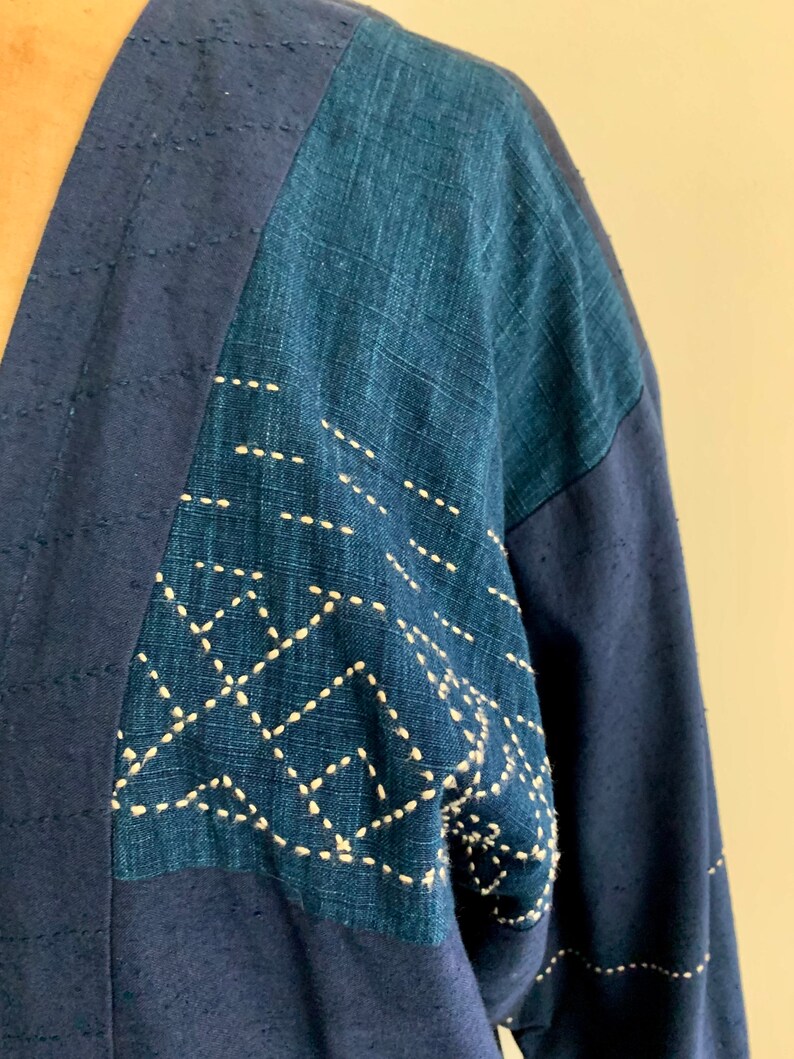 Chigyo hand made indigo kimono jacket-Size S image 7