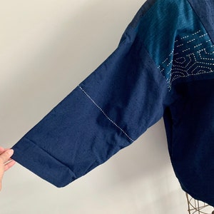 Chigyo hand made indigo kimono jacket-Size S image 6