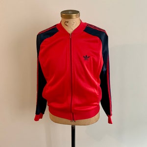 Vintage Adidas 1980s navy/red ATP track jacket-size M image 3