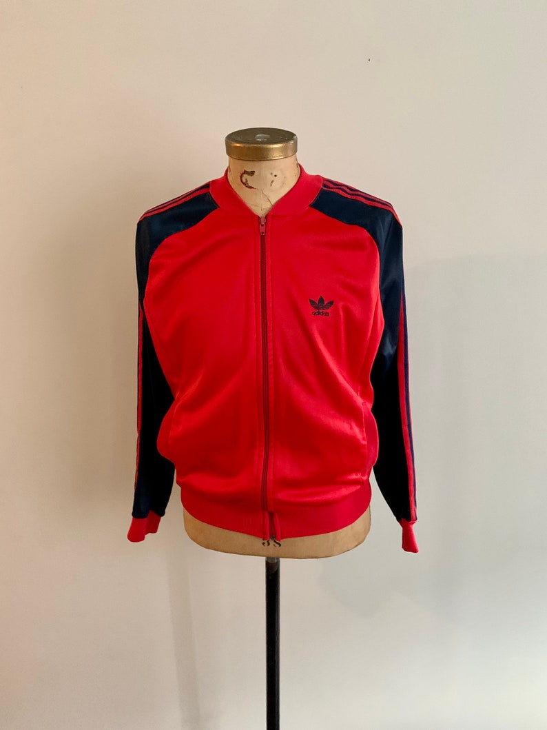 Vintage Adidas 1980s navy/red ATP track jacket-size M image 3