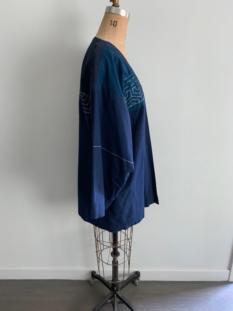 Chigyo hand made indigo kimono jacket-Size S image 4