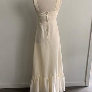 Romantic Cream 1970s long strappy dress with jacket image 6