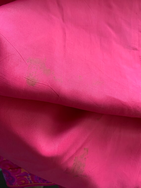 Bijou Fashions Fuchsia print silk ls cheongsam dr… - image 9