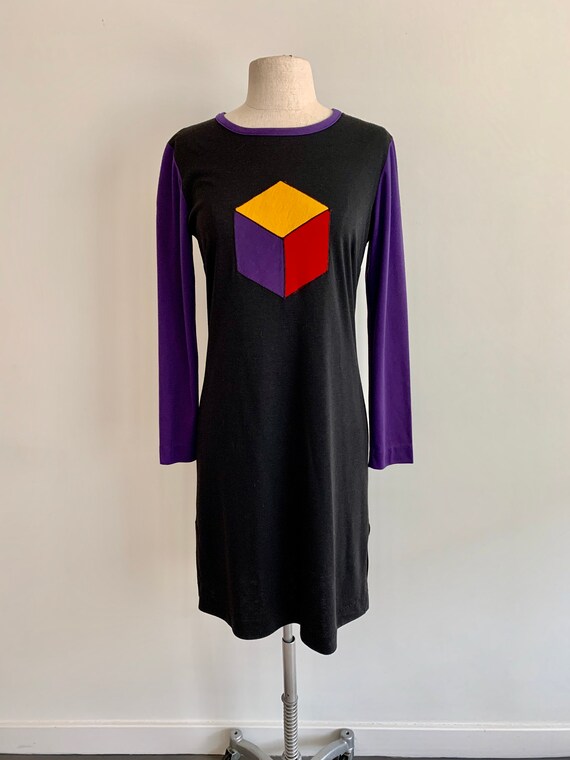 Crazy Horse 1980s graphic knit dress - image 2