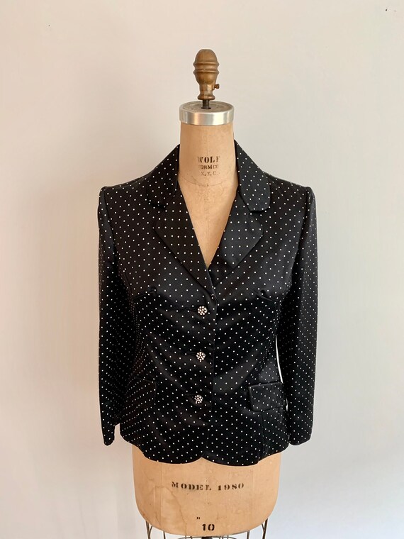 1970s Satin dot blazer-Junior House